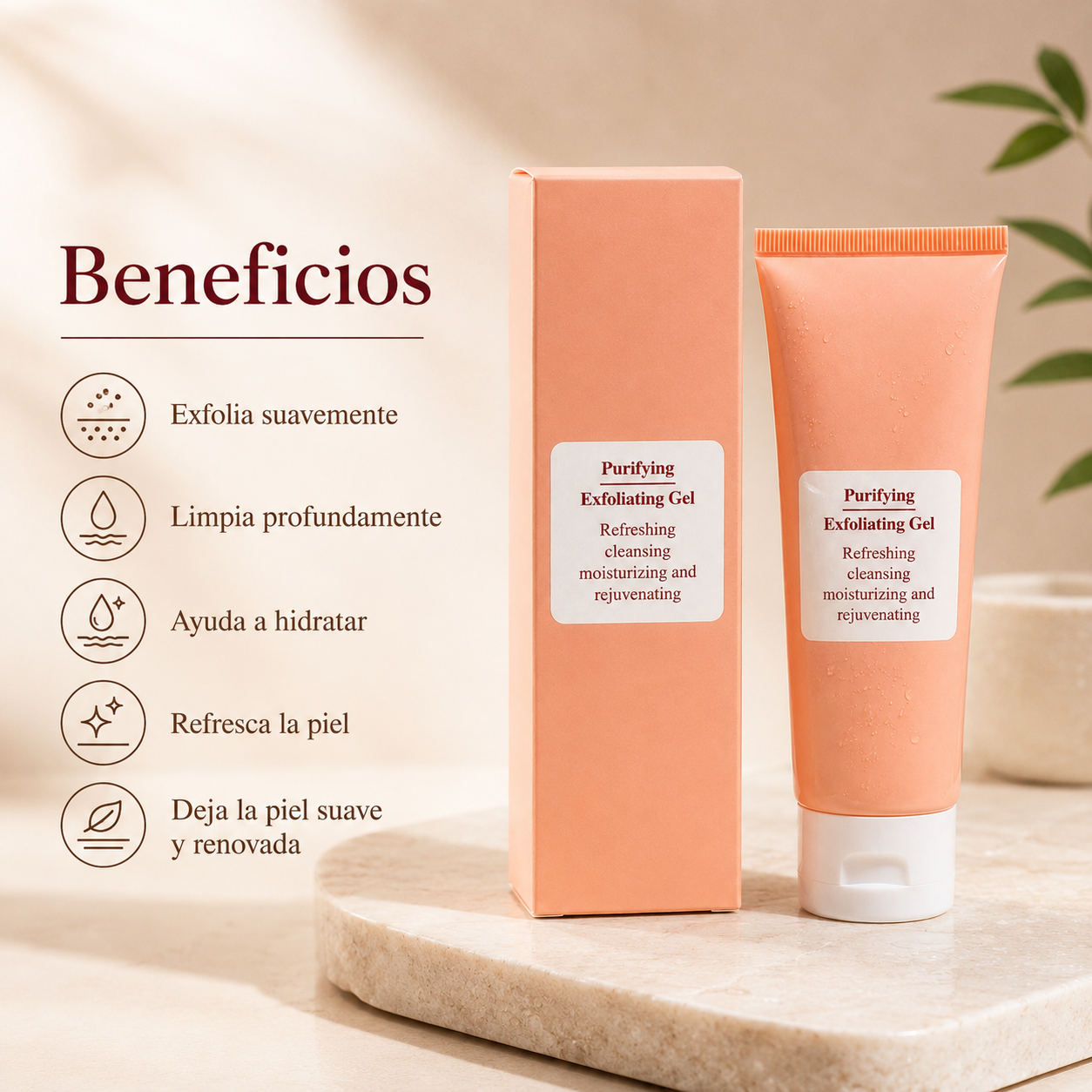 Exfoliante en gel para blanquear la piel