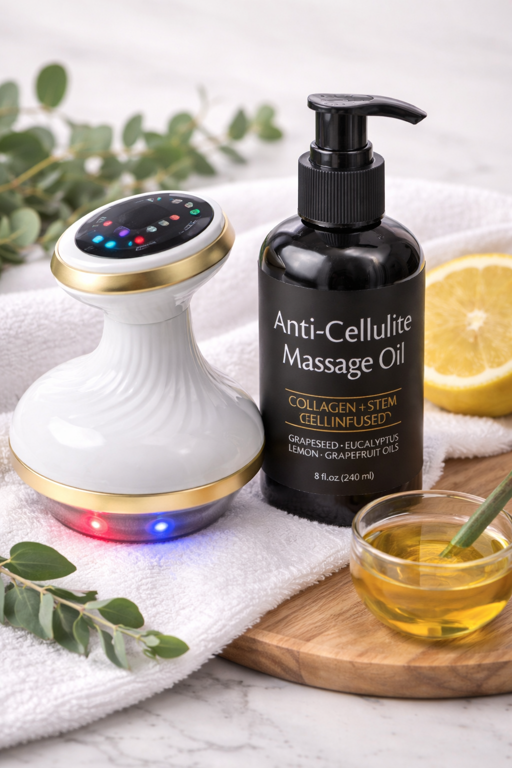 Lumina Pulse + Aceite anticelulitico