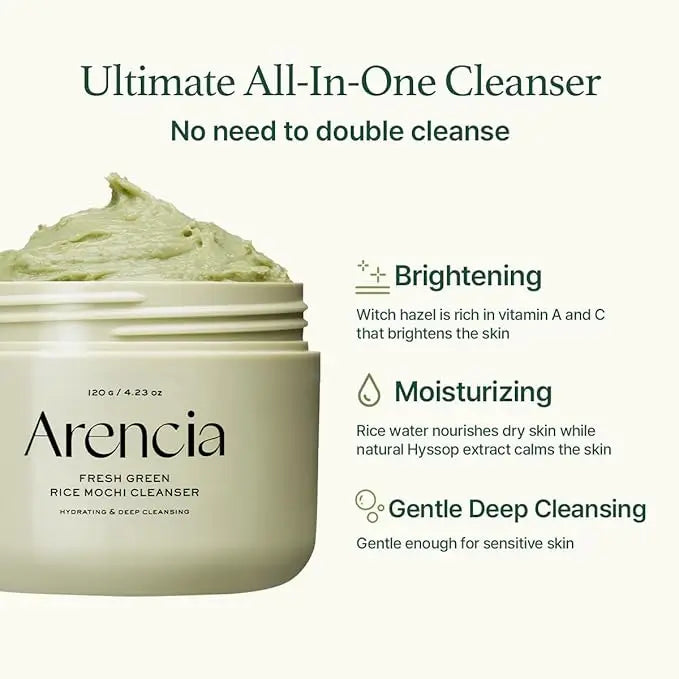 Arencia Rice Mochi Fresh Green Cleanser 120g